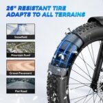 Aipas M1 Pro Electric Bike, 1800W Peak Motor Electric Bike for Adults, 48V 17.5Ah, 26'' x 4.0'' Fat Tire Electric Mountain Bike, Ebike with 85 Miles, 36MPH, 7 Speed 110Nm and Dual Suspension - Image 5