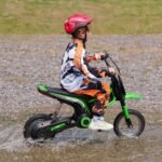 Aosom Electric Dirt Bike with Twist Grip Throttle, 24V 350W Off-Road Electric Motorcycle Up to 15 MPH with Brake, Music Horn, Rear Suspension for Ages 13+ Years, Green - Image 3