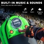 Aosom Electric Dirt Bike with Twist Grip Throttle, 24V 350W Off-Road Electric Motorcycle Up to 15 MPH with Brake, Music Horn, Rear Suspension for Ages 13+ Years, Green - Image 6