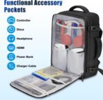 Deegotech Carrying Case Compatible with PS5/PS5 Pro/PS5 Slim, Protective Travel Bag Backpack Compatible with Playstation 5 Console, Disc, Accessories and 15.6" Laptop, Black - Image 5