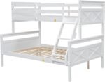 Merax Wooden Bunk Bed,Twin Over Full Bunk Bed with Ladder,Safety Guardrail,Can Be Separated into 2 Beds,Perfect for Bedroom,White - Image 7