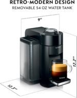 Nespresso Vertuo Coffee and Espresso Maker by De'Longhi, Piano Black with Aeroccino Milk Frother - Image 3