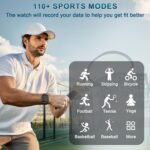 Smart Watch for Men Women, 1.95'' HD Curved Screen Smartwatch(Answer/Make Call), Fitness Tracker with 112 Sport Modes, IP68 Waterproof Fitness Watch with Heart Rate/Sleep Monitor/Pedometer/Calories - Image 3