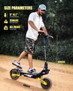 Electric Scooter for Adults, 1200W/2400W Motor Fast E Scooter, 11" Off-Road Tires, Up to 30/43 MPH Top Speed & 20/43 Miles Long Range, Dual Brake, Foldable - Image 4