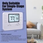 5-1-1 Day Programmable Thermostat for Home Conventional Single-Stage Systems, up to 1 Heat/ 1 Cool, (with White Backlight) - Image 4