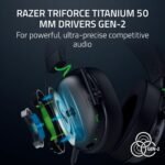 Razer BlackShark V3 Wireless Gaming Headset for Xbox: 50mm Drivers - Super Wideband Mic - 2.4 GHz, Bluetooth, USB - Works with PC, Mac, PS5, Nintendo Switch, Smartphone - Long Battery Life - Black - Image 5