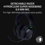 Razer BlackShark V3 Wireless Gaming Headset for Xbox: 50mm Drivers - Super Wideband Mic - 2.4 GHz, Bluetooth, USB - Works with PC, Mac, PS5, Nintendo Switch, Smartphone - Long Battery Life - Black - Image 6