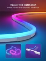 Govee RGBIC Neon Lights, LED Smart Neon Rope Light 2 Works with Matter, Alexa, Google Assistant, Custom DIY Neon Strip Lights for Bedroom and Wall Decor, Softer Material, 16.4ft, White - Image 3