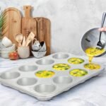 Nonstick Bakeware Set 10 Pcs, Professional Kitchen Bicolor Baking Pans Set with Cookie Sheets, Muffin Pan, Loaf Pan, Cake Pan and Cooling Rack, Dishwasher Safe, 0.8mm Thick Heavy Duty - Image 4