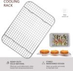 Nonstick Bakeware Set 10 Pcs, Professional Kitchen Bicolor Baking Pans Set with Cookie Sheets, Muffin Pan, Loaf Pan, Cake Pan and Cooling Rack, Dishwasher Safe, 0.8mm Thick Heavy Duty - Image 6