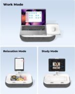 Viozon Kindle Pillow Stand Holder, Phone Holder for Bed, Laptop Lap Desk with Mouse Pad,Compatible with 4.7-13" Kindle/Tablet/Phone,10-15" Laptop, Snack Bowl&Cup Attachment&Detachable 360°Stand Arm - Image 3