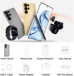 I25 Ultra Unlocked Phone Dual-SIM Smart Phone Built in Pen Android 14 Phone 6.9" HD Screen Smartphone, 48MP Camera, 12G RAM+ 256GB, Battery 7000mAh, Fingerprint Lock/Face ID/AI App/GPS/FM(Sliver) - Image 7