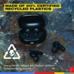 Skullcandy Smokin’ Buds Wireless Earbuds, Bluetooth Headphones, Noise Isolating Fit, Up to 20 Hours Battery, IPX4 Sweat and Water Resistant, Microphone for iPhone Android - True Black - Image 3