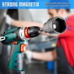 Dreyoo 2 Pack RV Scissor Jack Socket, 3/4" or 19mm Drill Adapter with 1/4" Hex Shank, Camper Trailer Stabilizer Jack Tool for RV, Car, Travel Trailer Leveling(Silver Gray) - Image 4