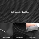 Car Seat Covers,Leather Car Seat Covers,Breathable and Sporty Car Seat Cover,Universal Fit Automotive Seat Covers for Car SUV Sedan and Trucks(2 Pieces,Front Seat,Black,N2) - Image 4