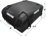 REESE 59007 Waterproof Rooftop Cargo Carrier Bag for Cars, SUVs or Trucks with/Without Roof Racks, 22 Cubic Feet, Heavy Duty 840D Abrasion-Resistant PVC Fabric with Anti-Slip Mat - Image 3