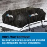 REESE 59007 Waterproof Rooftop Cargo Carrier Bag for Cars, SUVs or Trucks with/Without Roof Racks, 22 Cubic Feet, Heavy Duty 840D Abrasion-Resistant PVC Fabric with Anti-Slip Mat - Image 5