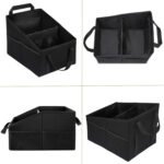 BLIRITEL Car Seat Organizer for Front & Back Seat, Passenger Seat Organizer, Small Car Seat Storage Caddy for kids & Adult with Divide, Handles and Multiple Mesh Pockets (Black) - Image 7