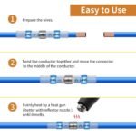 350 Pcs Solder Seal Wire Connectors Heat Shrink Butt Connectors Kit Marine Waterproof Wiring Electrical Cable Splice Terminals for Boat Automotive RV Trailer - Image 4