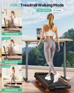 Walking Pad with 10% Incline & Handle Bar, Low Noise Walking Pad Treadmill for Home Small, Upgrade 3.5HP Treadmill with Incline, 4 in 1 Portable Compact Walking Pad with Incline/APP 350lbs - Image 6