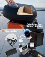 Electric Scooter for Adults - 19MPH & 15/21-Mile Range, 350W Motor, 8.5" Solid Tires with App Control & Dual Brake System - UL2272 Certified Folding Commuter E-Scooter for Adults (Optional Seat) - Image 3