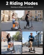 Electric Scooter for Adults - 19MPH & 15/21-Mile Range, 350W Motor, 8.5" Solid Tires with App Control & Dual Brake System - UL2272 Certified Folding Commuter E-Scooter for Adults (Optional Seat) - Image 4