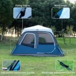 Cabin Tent 4-6 Person, Waterproof Camping Tent with Rain Cover Easy to Set Up, Portable Double Layer Large Family Tent for Outdoor Camping (330 * 270Iron Single) - Image 4