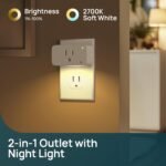 Linkind Matter Smart Plug with LED Night Light, Work with Alexa, Apple Home, Google, Smart Outlet 15A/1800W, Dusk to Dawn, Plug in Wall, Timer&Schedule, ETL&FCC Certified, 2.4GHz Wi-Fi Only, 2 Pack - Image 3