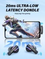 2.4G Wireless Gaming Earbuds with ENC Mic, 20ms Low-Latency for PS5/4, Meta Quest 3/3S/2, 2.4GHz Bluetooth Dual-Mode Headphones for Phone, Pad, Laptop, Steam Deck, Switch, PC, VR(with USB-C Dongle) - Image 3