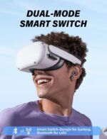 2.4G Wireless Gaming Earbuds with ENC Mic, 20ms Low-Latency for PS5/4, Meta Quest 3/3S/2, 2.4GHz Bluetooth Dual-Mode Headphones for Phone, Pad, Laptop, Steam Deck, Switch, PC, VR(with USB-C Dongle) - Image 5