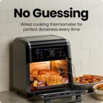 CHEFMAN ExacTemp™ 12 Quart 5-in-1 Air Fryer with Integrated Smart Cooking Thermometer, 28 Touchscreen Presets, Rotisserie, Dehydrator, Bake, XL Convection Oven with Auto Shutoff, Black - Image 5