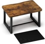 Wooden Step Stool with Non-Slip mat,Bed Steping Stool for Adult Hold up to 500lbs，Wood One Step for Kitchen, Bedroom, Living Room, Bathroom… (Brown) - Image 6