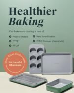 Caraway Mini Bakeware Set – Naturally Non-Stick, Non-Toxic Ceramic Coating – Compact Baking Pans Set for Small Kitchens & Ovens – Includes Baking Sheets, Muffin Pan, Cooling Rack & Storage - Sage - Image 5