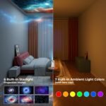 Portable WiFi and Bluetooth Projector - 4K 1080P Supported Mini Movie Projector, 270°Adjustable Stand Outdoor Home Theater Star Projector with Ambient Light for Phone TV Stick Laptop - Image 4