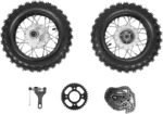 2.50-10 Front Rear Alloy Wheel Set for H-o-n-d-a CRF50 XR50 - Drum Brake Pit Bike Tires with Chain Kit, Direct Replacement Off-Road Wheels - Image 4