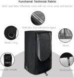 Electric Tongue Jack Cover- 3 Layer Oxford Fabric Universal Trailer RV Electric Tongue Jack Protective Cover- Adjustable Drawstring with D Rings (18 x 9 x 7.5 Inch) - Image 4