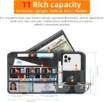 Leather Car Sun Visor Organizer for Cars, Trucks & SUVs: Features Sunglasses Holder, Secure Zipper Pockets, and 6 Clear Windows for Registration, Driver's License, and Insurance Card（black） - Image 4