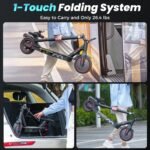 iScooter Electric Scooter Adults & Big Kids, 500/650 Peak Power, Up to 15/18/25 Miles Range, 19/22/25 MPH Top Speed, Cruise Control, Dual Braking System, Foldable E Scooter for Commuting & Campus Use - Image 3