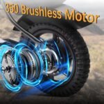 36V Electric Motorcycle for Kids, 350W Strong Motor Electric Dirt Bike with Leather Seat & Headlights, Air-Filled Tires, Electric Motorcycle for Kids Age 13+, Black - Image 4