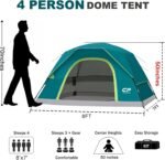CAMPROS CP Tents for Camping 2/4/6 Person Tent Waterproof Windproof Double Layer Camping Tent, Easy Setup Dome Tent with Large Mesh Windows & Wider Door for Outdoor Camping & Hiking - Image 3