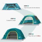 CAMPROS CP Tents for Camping 2/4/6 Person Tent Waterproof Windproof Double Layer Camping Tent, Easy Setup Dome Tent with Large Mesh Windows & Wider Door for Outdoor Camping & Hiking - Image 7