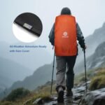 60L Hiking Backpack Water Resistant Camping Backpack with Rain Cover Large Outdoor Travel Daypack for Men Women (01-Black) - Image 7