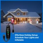 Lutron Smart Outdoor Plug for Caseta Smart Lighting, for Summer, Patio, Backyard, and Outdoor Lights, & Motors, 15A LED Fixtures & 1/2 HP Motors, PD-15OUT-BL, Black - Image 5