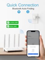 EIGHTREE Mini Smart Plug 5GHz & 2.4GHz Wi-Fi, Compatible with Alexa & Google Home & SmartThings, Remote Control, Timer, White, Type A/B Plug - Image 3