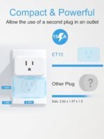 EIGHTREE Mini Smart Plug 5GHz & 2.4GHz Wi-Fi, Compatible with Alexa & Google Home & SmartThings, Remote Control, Timer, White, Type A/B Plug - Image 4