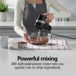 Hamilton Beach Electric Hand Mixer, 6 Speeds + Stir Button, 300 Watts of Peak Power for Powerful Mixing, Includes Whisk and Storage Clip, Black (62628) - Image 6