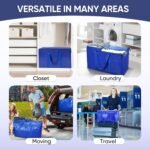 TICONN 6 Pack Extra Large Moving Bags with Zippers & Carrying Handles, Heavy-Duty Storage Tote Moving Boxes for Space Saving - Image 5