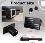 SINGARO Tow Hitch Cover, Heavy American Flag Metal Trailer Hitch Cover for 2 Inch Receivers, Ideal for Truck Accessories with 5/8-Inch Pin Diameter Trailer Hitch Lock - Image 3