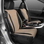Motor Trend Beige Faux Leather Car Covers for Front Seats – Premium Automotive Bucket Seat Covers, Made for Vehicles with Removable Headrests, Interior Covers for Truck Van SUV - Image 3