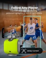XbotGo Chameleon AI Auto Sports Action Camera - 4K 60FPS Soccer Camera and Basketball Tracking Camera for Team Sports, Live Streaming, No Subscription, Works with iOS & Android (Lava Graphite) - Image 4